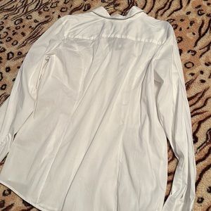 Size 14 Tall Ashley Stewart White Button Down Shirt